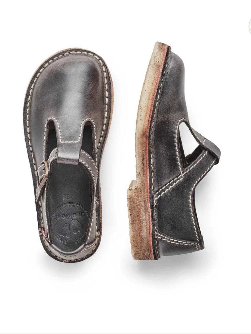 Duckfeet Lolland Slate Mary Jane Shoes Size 38